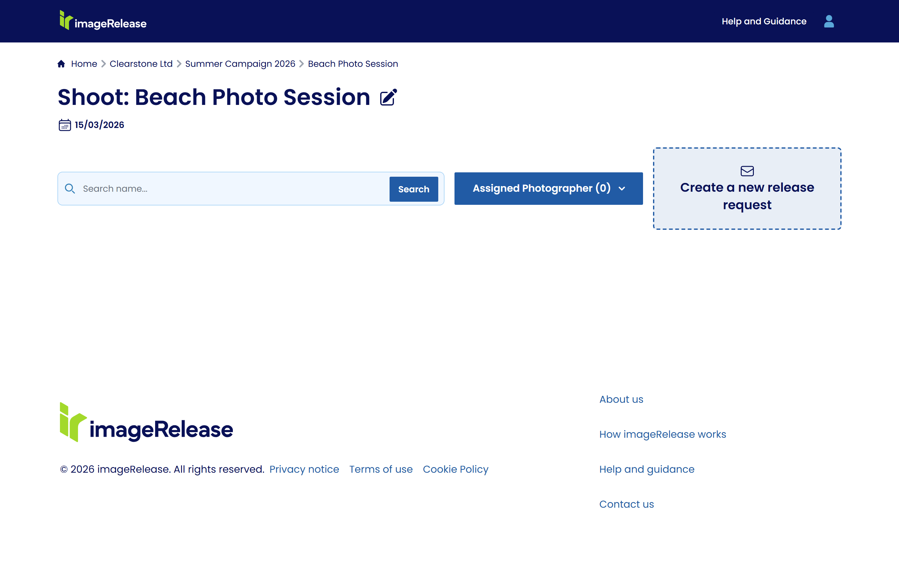 11 Shoot Detail Page
